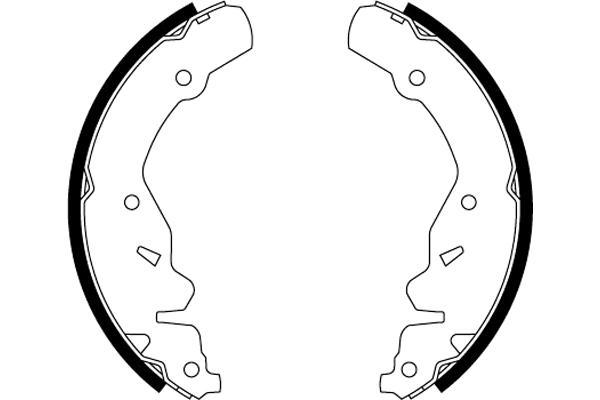 Jeu de 4 mâchoires de frein HELLA PAGID 8DB 355 000-481