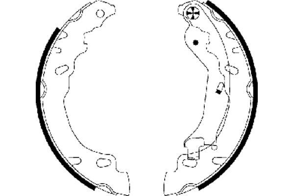 Jeu de 4 mâchoires de frein HELLA PAGID 8DB 355 002-901