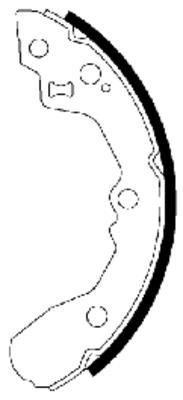 Jeu de 4 mâchoires de frein HELLA PAGID 8DB 355 002-931