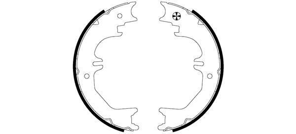 Jeu de mâchoires de frein à main HELLA PAGID 8DA 355 050-721