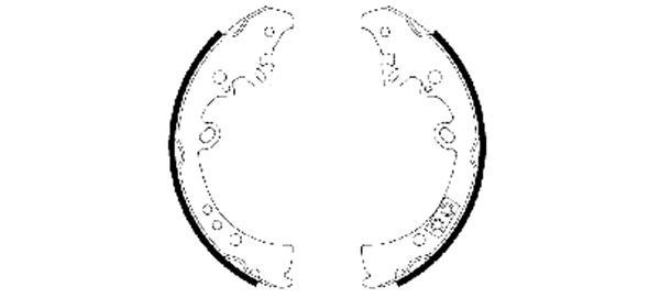 Jeu de 4 mâchoires de frein HELLA PAGID 8DB 355 003-011