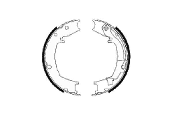 Jeu de mâchoires de frein à main HELLA PAGID 8DA 355 050-731