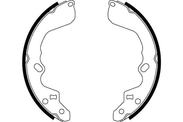 Jeu de 4 mâchoires de frein HELLA PAGID 8DB 355 000-491