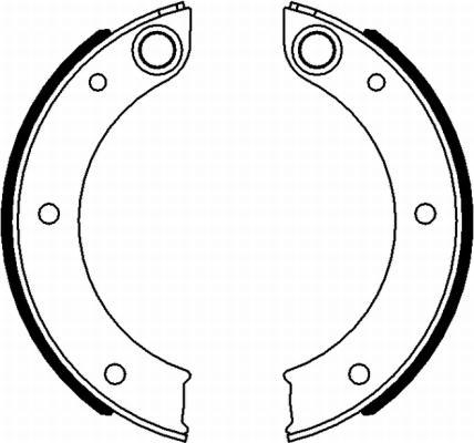 Jeu de mâchoires de frein à main HELLA PAGID 8DA 355 050-151