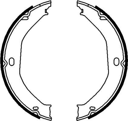 Jeu de mâchoires de frein à main HELLA PAGID 8DA 355 050-891