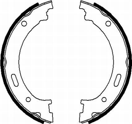 Jeu de mâchoires de frein à main HELLA PAGID 8DA 355 050-901