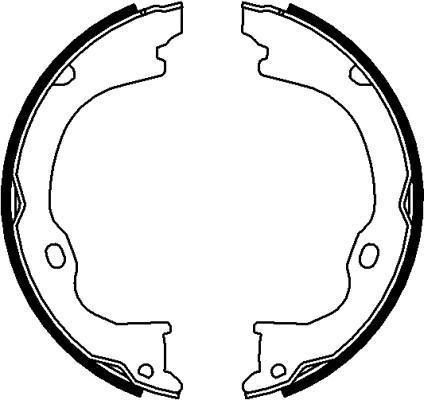 Jeu de mâchoires de frein à main HELLA PAGID 8DA 355 050-911