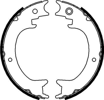 Jeu de mâchoires de frein à main HELLA PAGID 8DA 355 050-921