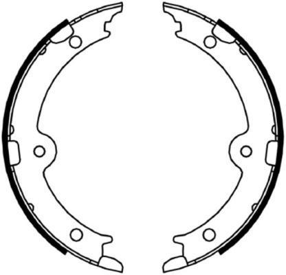 Jeu de mâchoires de frein à main HELLA PAGID 8DA 355 050-191