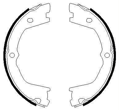Jeu de mâchoires de frein à main HELLA PAGID 8DA 355 050-231