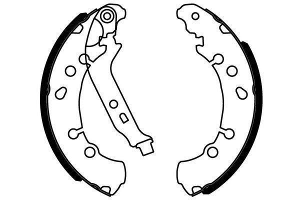 Jeu de 4 mâchoires de frein HELLA PAGID 8DB 355 000-471