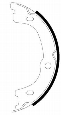 Jeu de mâchoires de frein à main HELLA PAGID 8DA 355 050-251