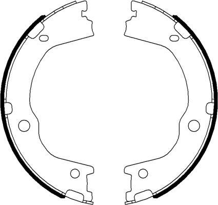 Jeu de mâchoires de frein à main HELLA PAGID 8DA 355 050-931