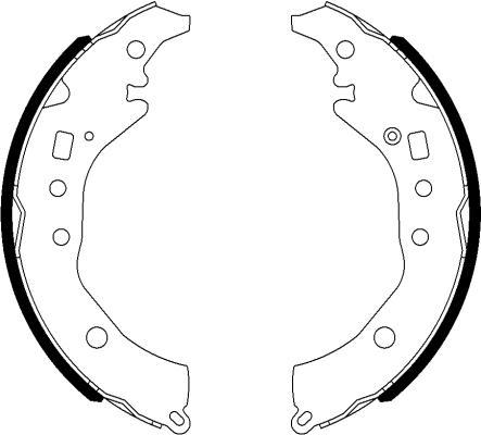 Jeu de 4 mâchoires de frein HELLA PAGID 8DB 355 022-021