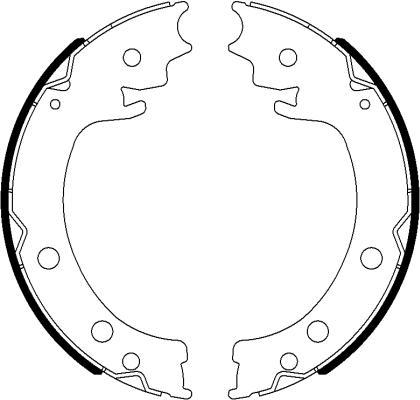 Jeu de mâchoires de frein à main HELLA PAGID 8DA 355 050-971