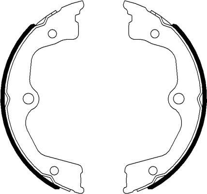 Jeu de mâchoires de frein à main HELLA PAGID 8DA 355 051-071