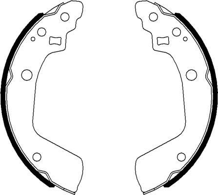 Jeu de 4 mâchoires de frein HELLA PAGID 8DB 355 022-051