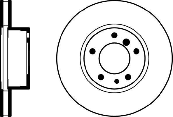 Jeu de 2 disques de frein HELLA PAGID 8DD 355 101-741