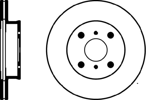 Jeu de 2 disques de frein HELLA PAGID 8DD 355 102-611