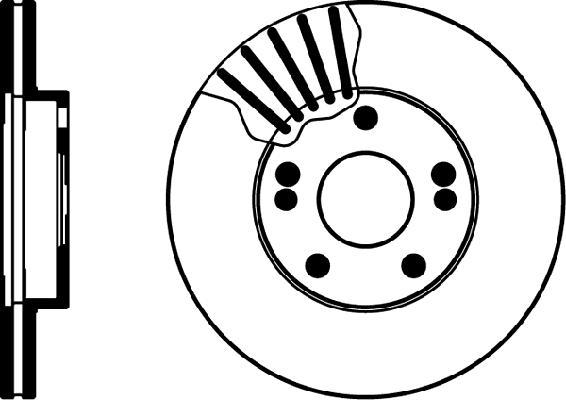 Jeu de 2 disques de frein HELLA PAGID 8DD 355 103-521