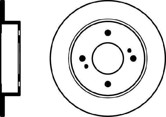 Jeu de 2 disques de frein HELLA PAGID 8DD 355 105-171