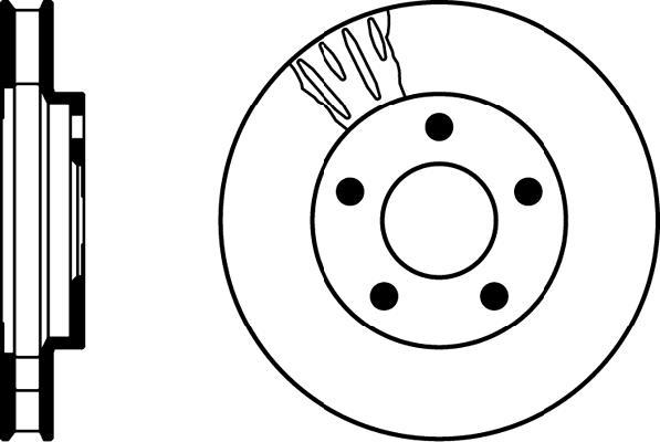 Jeu de 2 disques de frein HELLA PAGID 8DD 355 106-011