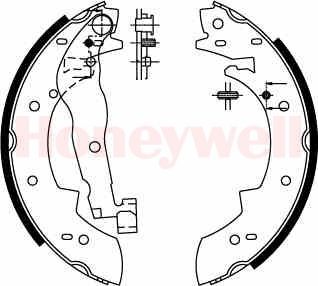 Jeu de 4 mâchoires de frein (Garniture de frein à tambour) BENDIX 362248B