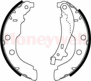 Jeu de 4 mâchoires de frein (Garniture de frein à tambour) BENDIX 362319B