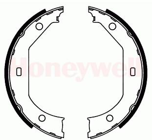 Jeu de mâchoires de frein à main (Mâchoire de frein à main) BENDIX 362402B