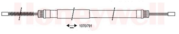 Câble de frein à main (Câble de frein à main) BENDIX ref. 431021B