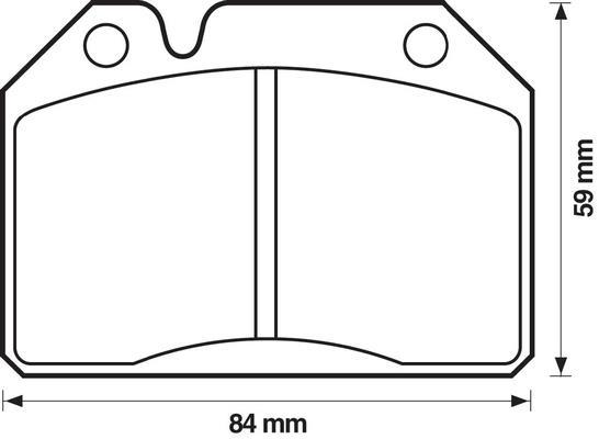 Jeu de 4 plaquettes de frein BENDIX 571203B