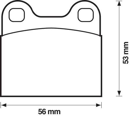 Jeu de 4 plaquettes de frein BENDIX 571205B