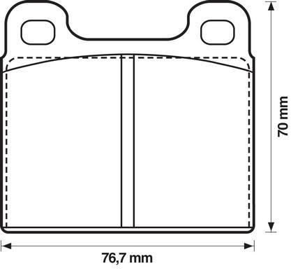 Jeu de 4 plaquettes de frein BENDIX 571215B