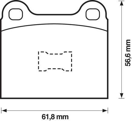 Jeu de 4 plaquettes de frein BENDIX 571221B