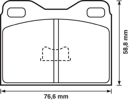 Jeu de 4 plaquettes de frein BENDIX 571227B