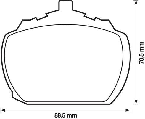 Jeu de 4 plaquettes de frein BENDIX 571233B