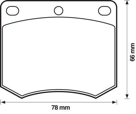 Jeu de 4 plaquettes de frein BENDIX 571247B