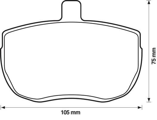 Jeu de 4 plaquettes de frein BENDIX 571250B
