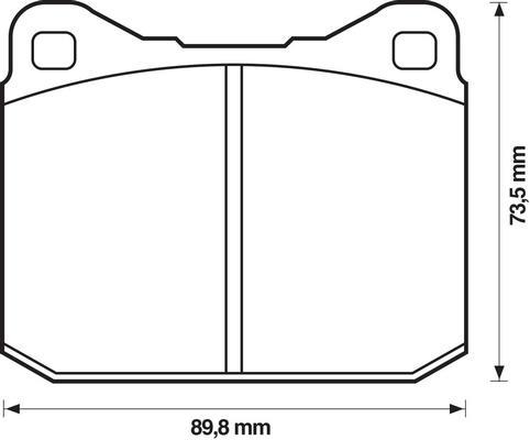 Jeu de 4 plaquettes de frein BENDIX 571255B