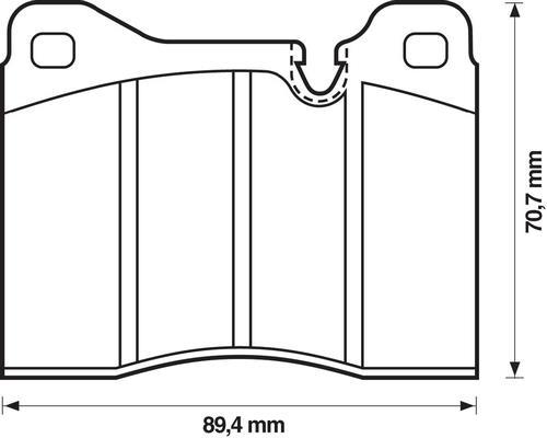 Jeu de 4 plaquettes de frein BENDIX 571260B
