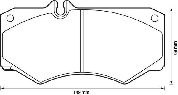 Jeu de 4 plaquettes de frein BENDIX 571272B