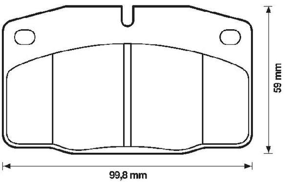 Jeu de 4 plaquettes de frein BENDIX 571276B