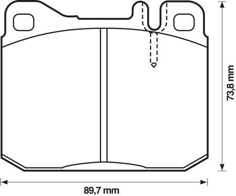 Jeu de 4 plaquettes de frein BENDIX 571278B