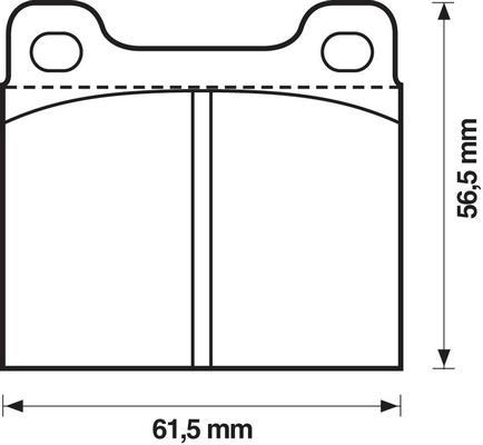 Jeu de 4 plaquettes de frein BENDIX 571279B