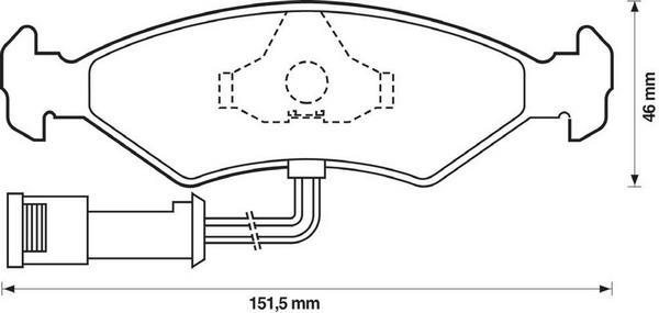 Jeu de 4 plaquettes de frein BENDIX 571291B