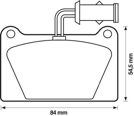 Jeu de 4 plaquettes de frein BENDIX 571294B
