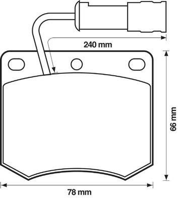 Jeu de 4 plaquettes de frein BENDIX 571298B