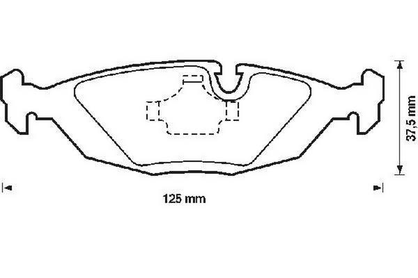 Jeu de 4 plaquettes de frein BENDIX 571300B