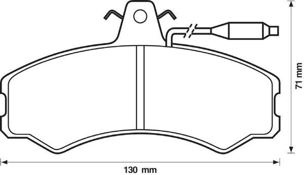 Jeu de 4 plaquettes de frein BENDIX 571304B