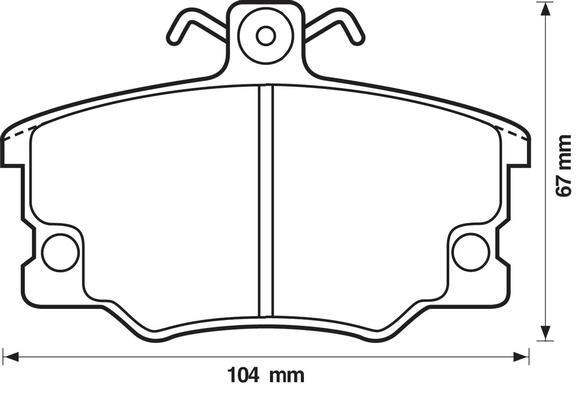 Jeu de 4 plaquettes de frein BENDIX 571309B